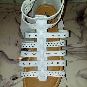 Girls white sandals NWOT